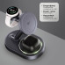 Беспроводная зарядная станция 3 в 1 MagSafe QI2 NEO Galaxy, черная, Deppa Беспроводная зарядная станция 3 в 1 MagSafe QI2 NEO Galaxy, черная, Deppa