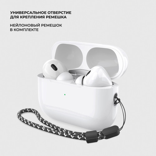 Беспроводные наушники с микрофоном Air Pro 2 ANC, TWS, BT 5.3, 300 мАч, ANC, QI, белый, Deppa Беспроводные наушники с микрофоном Air Pro 2 ANC, TWS, BT 5.3, 300 мАч, ANC, QI, белый, Deppa