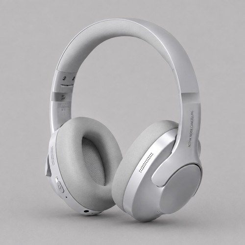 Беспроводные накладные наушники Stereo Ultra ANC, BT 5.4, ANC/ENC, 500мАч, серебристый, Deppa Беспроводные накладные наушники Stereo Ultra ANC, BT 5.4, ANC/ENC, 500мАч, серебристый, Deppa