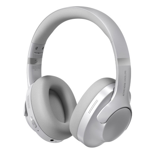 Беспроводные накладные наушники Stereo Ultra ANC, BT 5.4, ANC/ENC, 500мАч, серебристый, Deppa Беспроводные накладные наушники Stereo Ultra ANC, BT 5.4, ANC/ENC, 500мАч, серебристый, Deppa