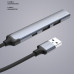 USB-хаб USB-A 3.0 + 2xUSB-A 2.0 + USB-C, серый, Deppa USB-хаб USB-A 3.0 + 2xUSB-A 2.0 + USB-C, серый, Deppa
