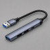 USB-хаб USB-A 3.0 + 2xUSB-A 2.0 + USB-C, серый, Deppa USB-хаб USB-A 3.0 + 2xUSB-A 2.0 + USB-C, серый, Deppa