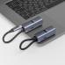 USB-хаб 3 в 1 USB-C - USB-A3.0 + USB-C PD100Вт + HDMI, серый, Deppa USB-хаб 3 в 1 USB-C - USB-A3.0 + USB-C PD100Вт + HDMI, серый, Deppa
