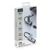 USB-хаб 3 в 1 USB-C - USB-A3.0 + USB-C PD100Вт + HDMI, серый, Deppa USB-хаб 3 в 1 USB-C - USB-A3.0 + USB-C PD100Вт + HDMI, серый, Deppa