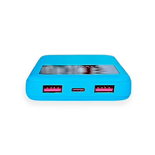 Внешний аккумулятор Kris soft touch, 10000mAh (Голубой)