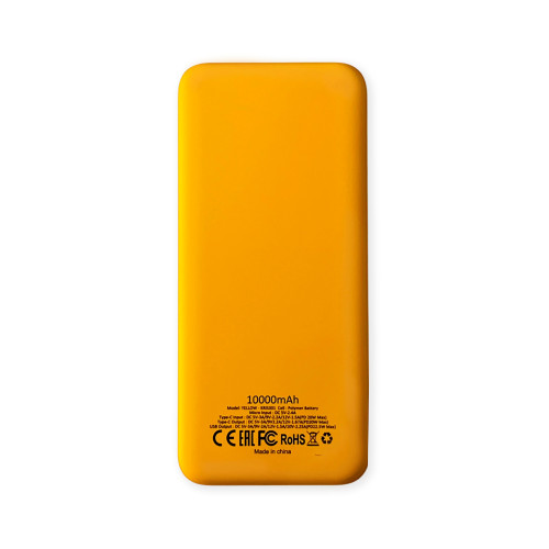 Внешний аккумулятор Kris soft touch, 10000mAh (Жёлтый)