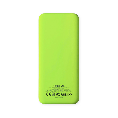 Внешний аккумулятор Kris soft touch, 10000mAh (Светло-зелёный)
