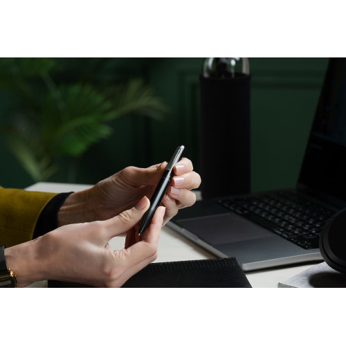 Ручка шариковая Scribo, матовая черная Ручка шариковая Scribo, матовая черная