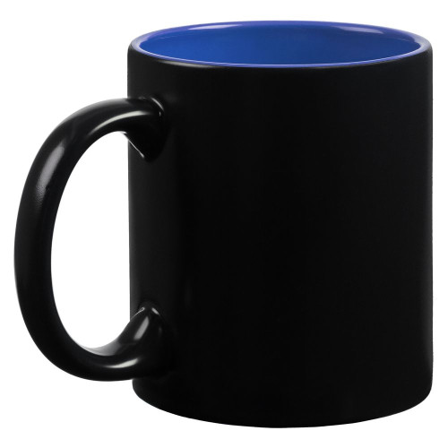 Кружка-хамелеон On Display, матовая, черная со светло-синим Кружка-хамелеон On Display, матовая, черная со светло-синим