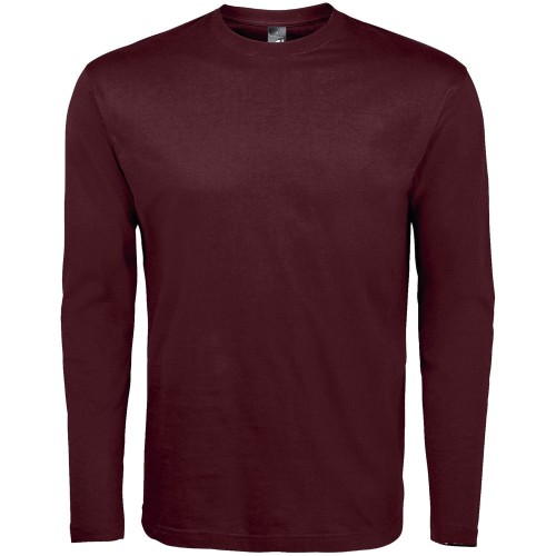 Футболка с длинным рукавом Monarch 150, бордовая Футболка с длинным рукавом Monarch 150, бордовая
