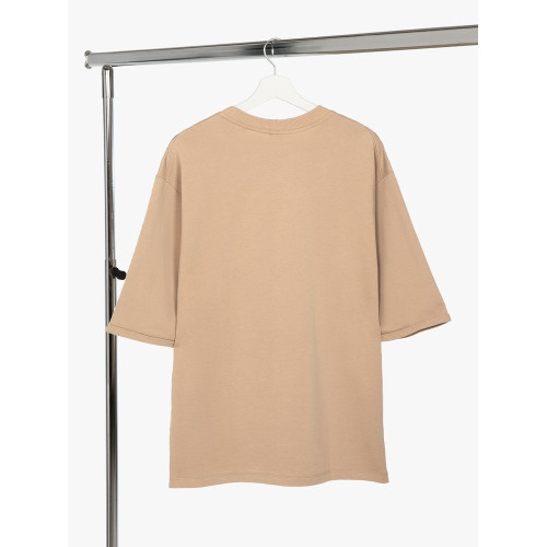 Футболка оверсайз унисекс Kosmos 2.0, бежевая