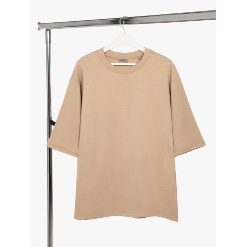 Футболка оверсайз унисекс Kosmos 2.0, бежевая