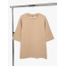Футболка оверсайз унисекс Kosmos 2.0, бежевая