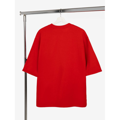 Футболка оверсайз унисекс Kosmos 2.0, красная Футболка оверсайз унисекс Kosmos 2.0, красная