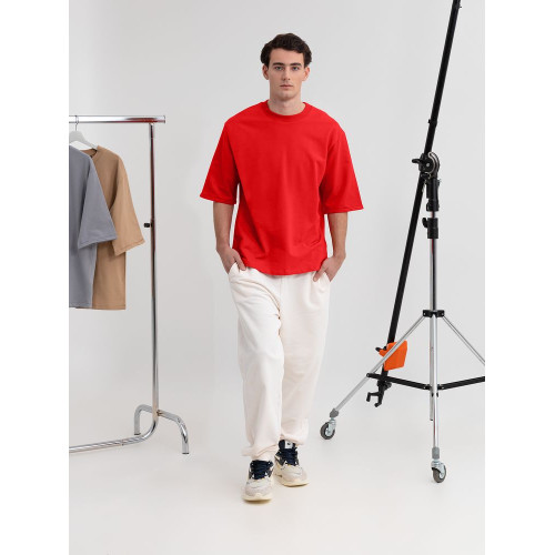 Футболка оверсайз унисекс Kosmos 2.0, красная (алая)