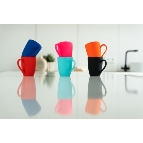 Кружка Good Morning с покрытием софт-тач, ver.2, голубая Кружка Good Morning с покрытием софт-тач, ver.2, голубая