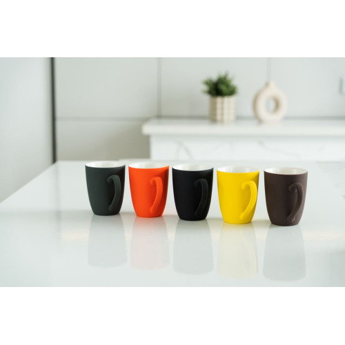 Кружка Good Morning с покрытием софт-тач, ver.2, оранжевая Кружка Good Morning с покрытием софт-тач, ver.2, оранжевая