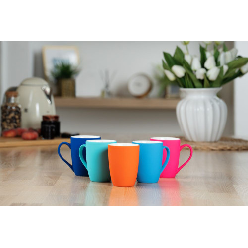 Кружка Good Morning с покрытием софт-тач, ver.2, бирюзовая Кружка Good Morning с покрытием софт-тач, ver.2, бирюзовая