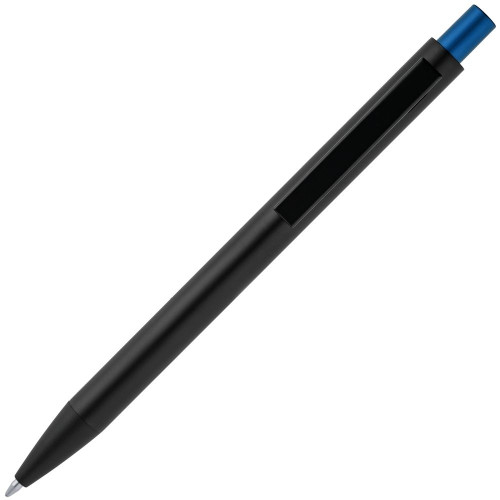 Ручка шариковая Chromatic, черная со светло-синим Ручка шариковая Chromatic, черная со светло-синим