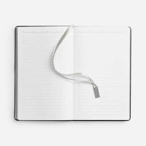 Ежедневник Petrus, недатированный, черный с серебром