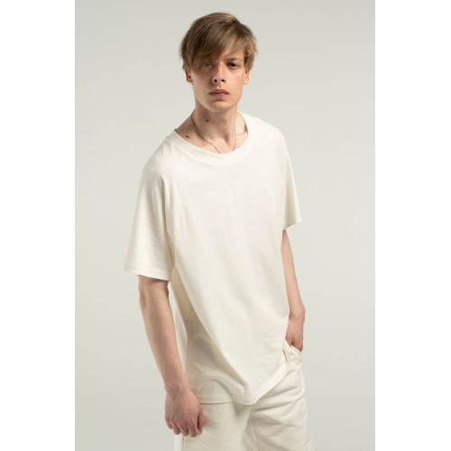 Футболка унисекс оверсайз T2, молочно-белая