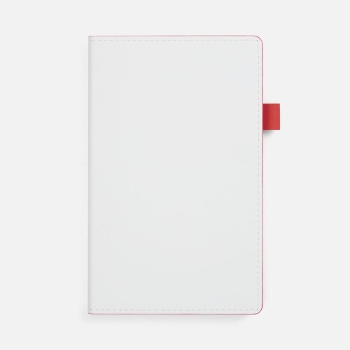 Ежедневник White Shall, недатированный, бело-красный