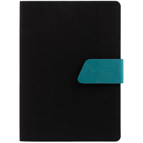 Ежедневник Boom, недатированный, черный с бирюзовым Ежедневник Boom, недатированный, черный с бирюзовым