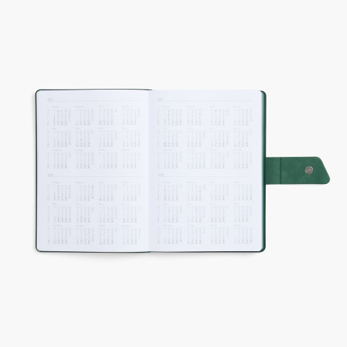 Ежедневник Boom, недатированный, черный с зеленым