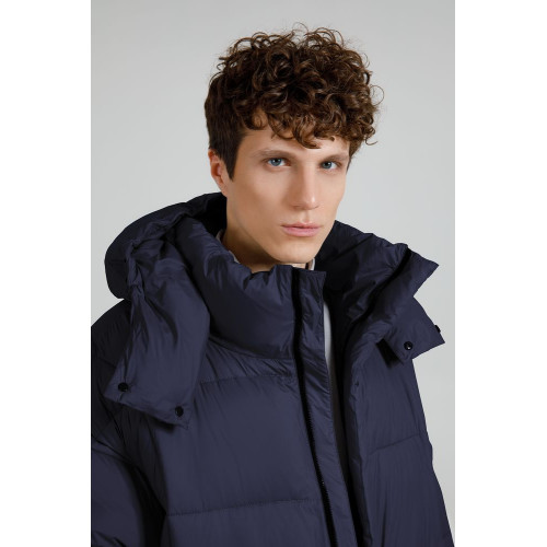 Пуховик унисекс Kapsula, темно-синий