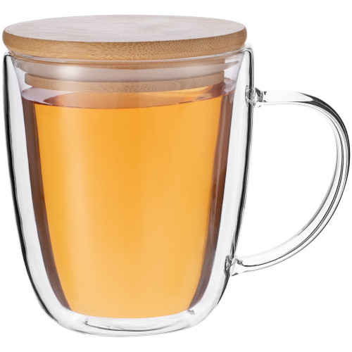 Кружка с двойными стенками Kupla с бамбуковой крышкой Кружка с двойными стенками Kupla с бамбуковой крышкой