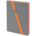 Ежедневник Rubikon на заказ, недатированный серо-оранжевый