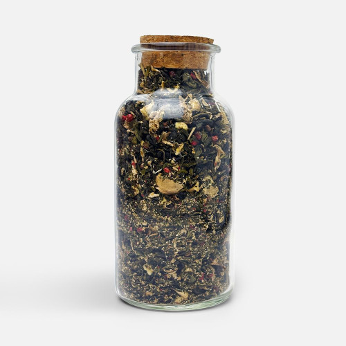 Чай «Сокочай», зеленый с соком имбиря, яблоком, гвоздикой и розовым перцем Чай «Сокочай», зеленый с соком имбиря, яблоком, гвоздикой и розовым перцем