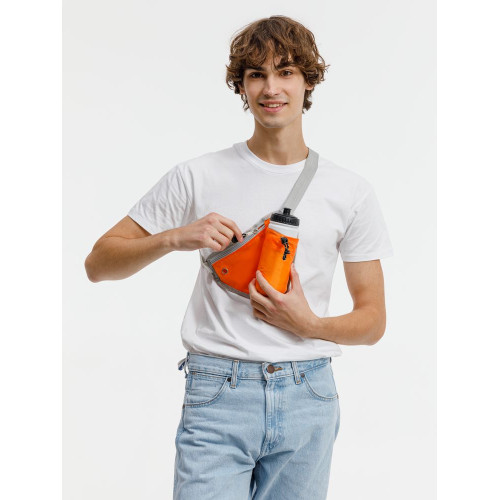 Сумка поясная с отделением для бутылки Waterun, оранжевая Сумка поясная с отделением для бутылки Waterun, оранжевая