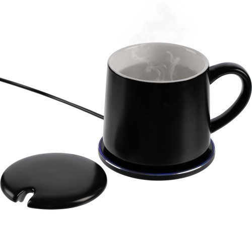 Кружка с подогревом и беспроводной зарядкой dualBase ver. 2.0 Matt, черная Кружка с подогревом и беспроводной зарядкой dualBase ver. 2.0 Matt, черная