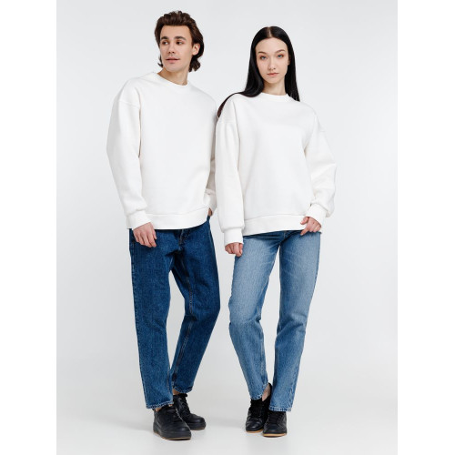 Свитшот оверсайз унисекс True Self, молочно-белый Свитшот оверсайз унисекс True Self, молочно-белый