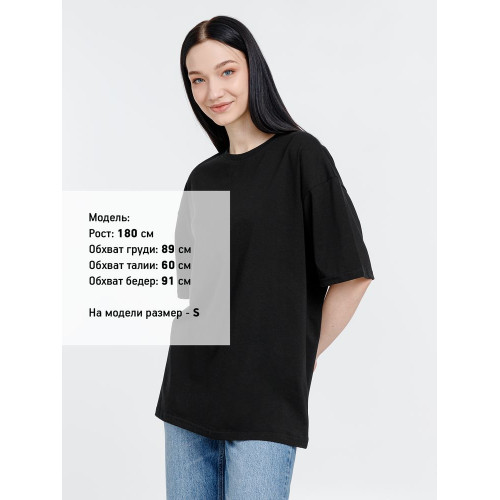 Футболка оверсайз унисекс Big Haul, черная Футболка оверсайз унисекс Big Haul, черная