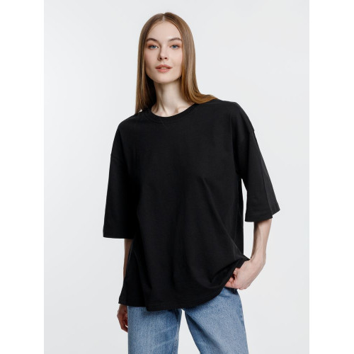 Футболка оверсайз унисекс Base Space, черная Футболка оверсайз унисекс Base Space, черная