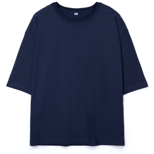 Футболка оверсайз унисекс Base Space, темно-синяя Футболка оверсайз унисекс Base Space, темно-синяя