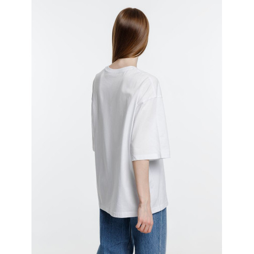 Футболка оверсайз унисекс Base Space, белая Футболка оверсайз унисекс Base Space, белая