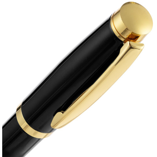 Ручка шариковая Letra Gold, глянцевая, черная Ручка шариковая Letra Gold, глянцевая, черная