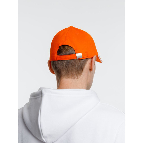 Бейсболка Spiker, оранжевая с белым