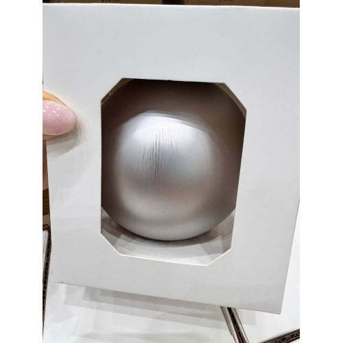 Оформительский шар Finery, 10 см, матовый серебристый Оформительский шар Finery, 10 см, матовый серебристый