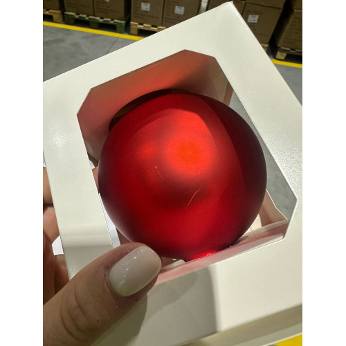 Оформительский шар Finery, 10 см, матовый красный Оформительский шар Finery, 10 см, матовый красный