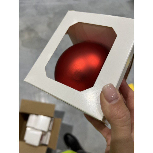 Оформительский шар Finery, 10 см, матовый красный Оформительский шар Finery, 10 см, матовый красный