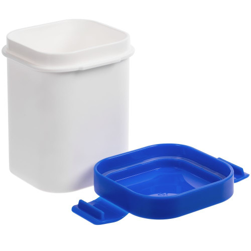 Ланчбокс для снеков Lunch Crunch, белый с синим Ланчбокс для снеков Lunch Crunch, белый с синим