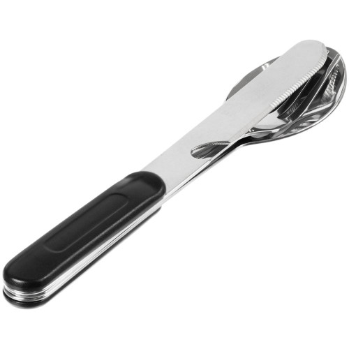 Набор походных столовых приборов Campsite, черный Набор походных столовых приборов Campsite, черный