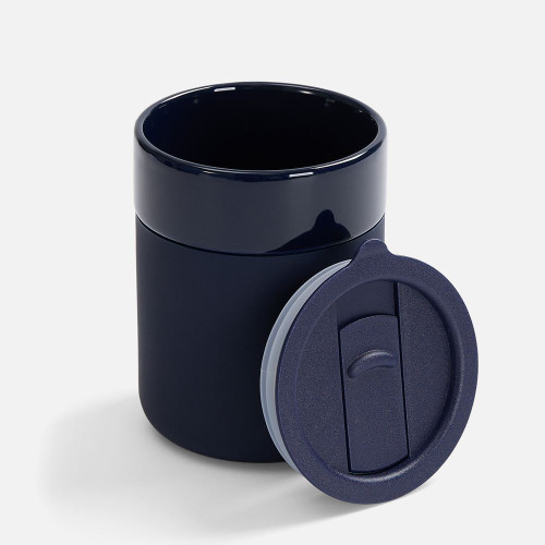 Кружка Nabo с силиконовым держателем, темно-синяя Кружка Nabo с силиконовым держателем, темно-синяя