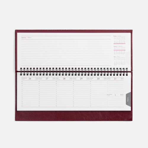 Планинг Faro, датированный, бордовый Планинг Faro, датированный, бордовый