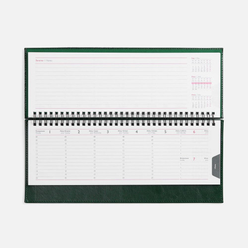 Планинг Faro, датированный, зеленый Планинг Faro, датированный, зеленый