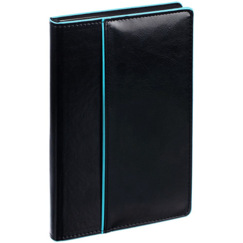 Ежедневник Alanis, недатированный, черный с голубым Ежедневник Alanis, недатированный, черный с голубым